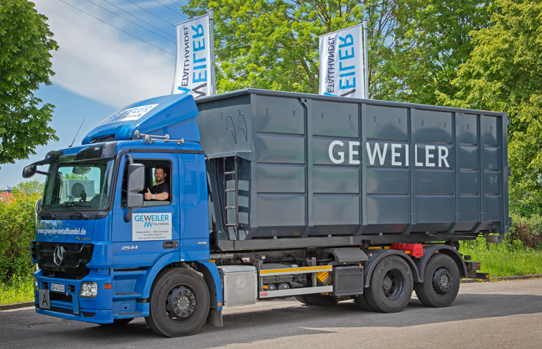 Abtransport von unterschiedlichen Abfällen mit Geweiler Metallrecycling GmbH in Essenbach